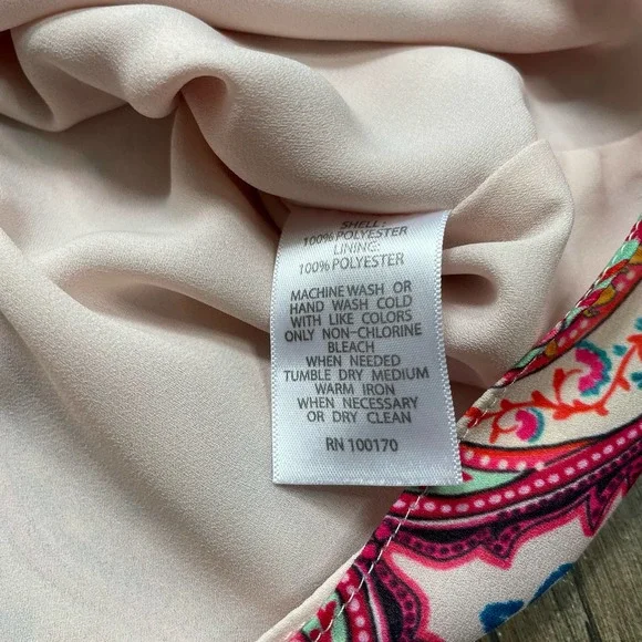 Tabitha Webb Sleeveless Blouse Tank Crepe Paisley Floral M - Picture 7 of 7